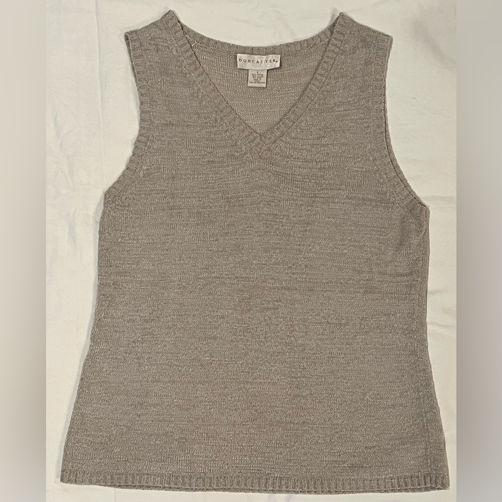 Doncaster Shimmery Tan Tank Top - Women’s Size L